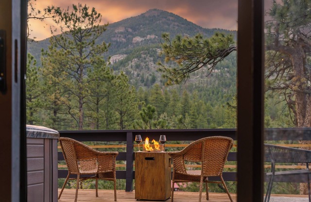 Elegant A-Frame w/ Hot Tub Views! Close to town, skiing, & hiking!