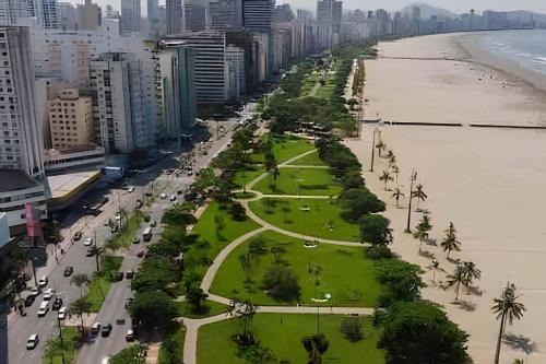 Elegante apto com vista mar no Gonzaga