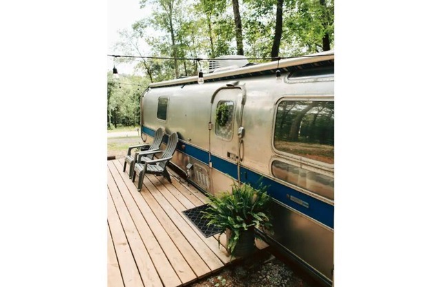 Vintage Airstream retreat in the woods