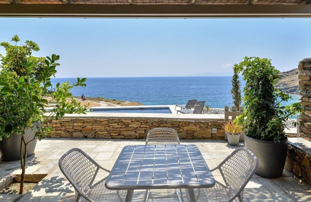 Endearing Tinos See Front Suite | Ilios & Selini Suite | Breathtaking Sea Views | Private Furnished Terrace | Pet Friendly | Shared Outdoor Pool | Prime Location | Agios Romanos