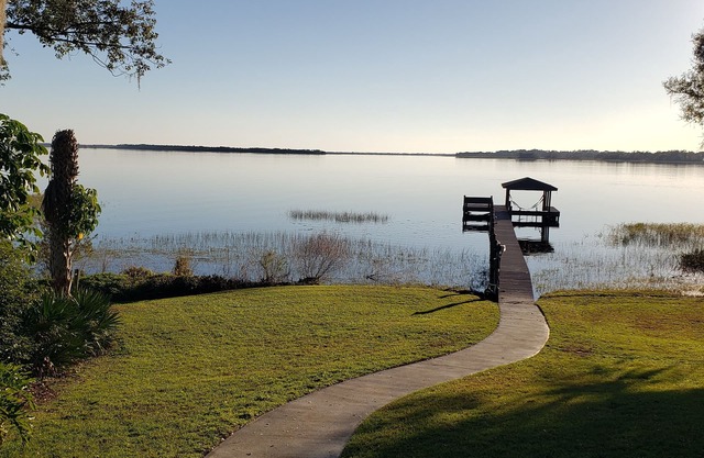 Enjoy fabulous lake views from your porch while sipping on a morning coffee.