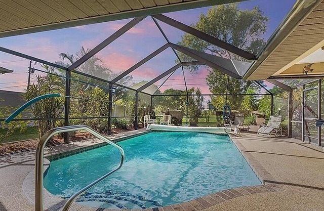 Entire House -- 3 bed 2 baths, with large, heated pool in Cape Coral.