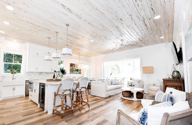 Escape to a stunning vacation home with modern design and a private pool oasis.