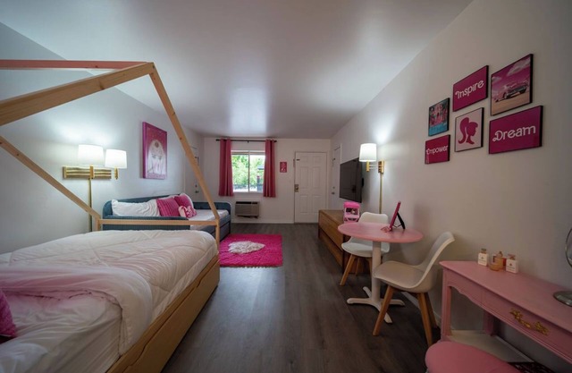 Step into a dream world with our Pink Room