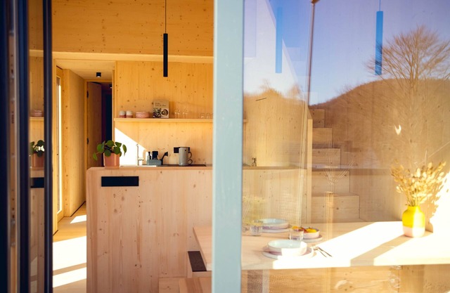 Cabins in der Natur-Cabine-Design-Salle de bain privée séparée-Vue sur le bois