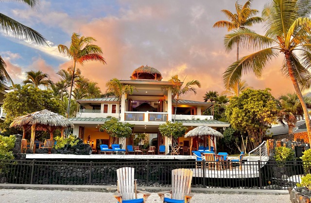 Exotique Kona Bay Hawaii Beachfront Tropical Paradise Superbe maison