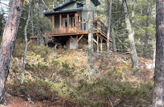 Extremely private remote get away, nestled in the pine trees on pristine lake