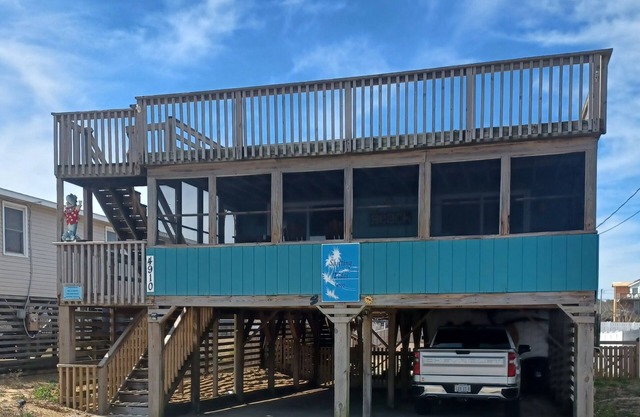 Cottage pour familles et animaux domestiques, vue sur la plage, véranda grillagée