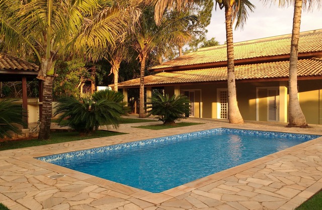 Chácara / sítio, 5 Chambres, 20 personnes, barbecue, piscine et 120 personnes