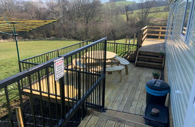 Farm stay caravan on working farm
