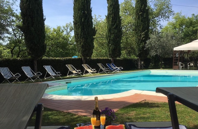 mas avec piscine pour 12 personnes immergé dans les bois