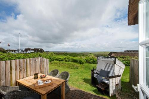 Ferienwohnung Wattnest, Wattblick mit Strandkorb, Rantum, Sylt