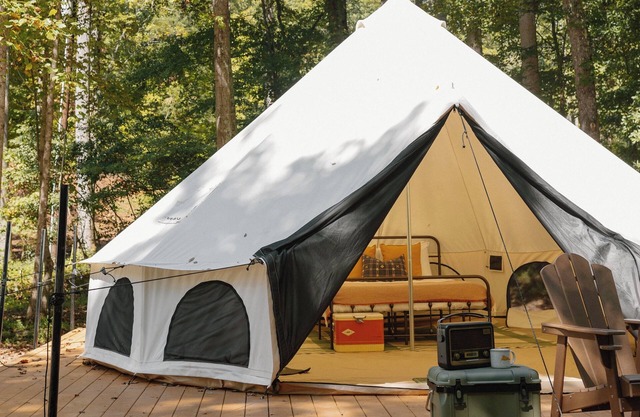 Unit 9 - Beautiful bell tent with AC and WiFi in Travelers Rest