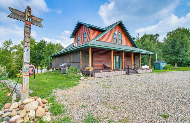 Fish, Swim, Ski: Lakefront Mora Home on 2 Acres!