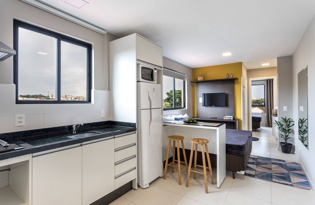 Appartement completo com garagem, 2 camas de casal, perto do Centro e Jd Bot, PUC