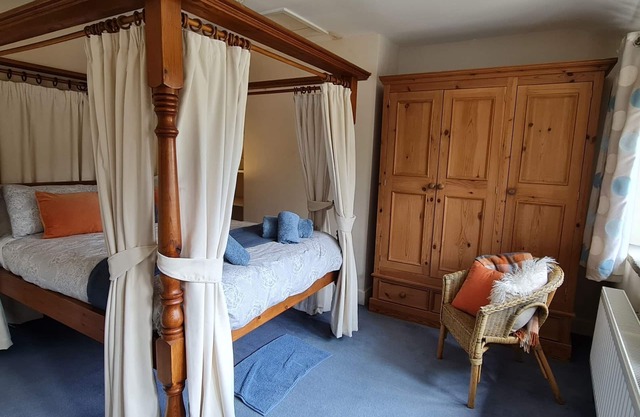 4 Poster-Salle de bain privée séparée-King-Vue sur Jardin