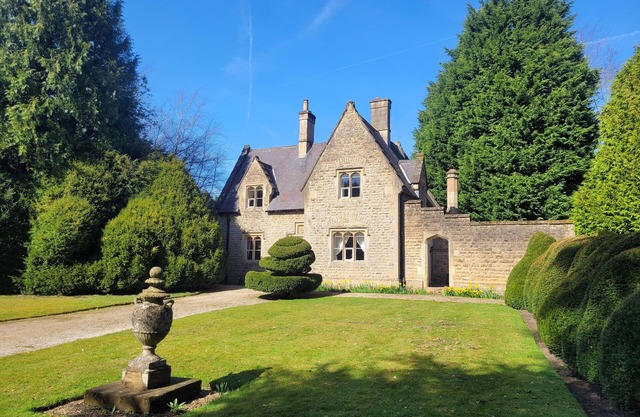 Gardeners Cottage dans les motifs de Newstead Abbey- la maison du poète Lord Byron