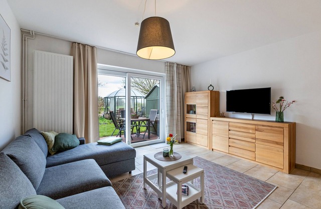 Appartement Gartenglückchen près de la mer avec jardin et Wi-Fi.