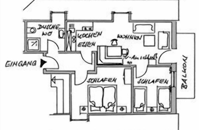 Appartement confortable avec balcon dans la ferme idylle