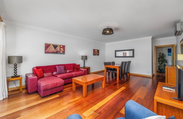 Generously large 2-bed with direct pool access and parking