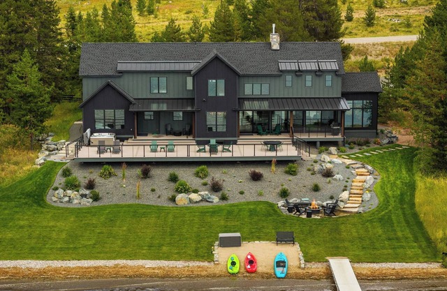 Lakefront Luxury with Private Beach, Dock, & Hot Tub