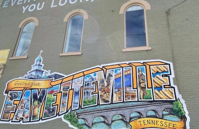 “Give My All for Tennessee” in Downtown Fayetteville Near Jack Daniels