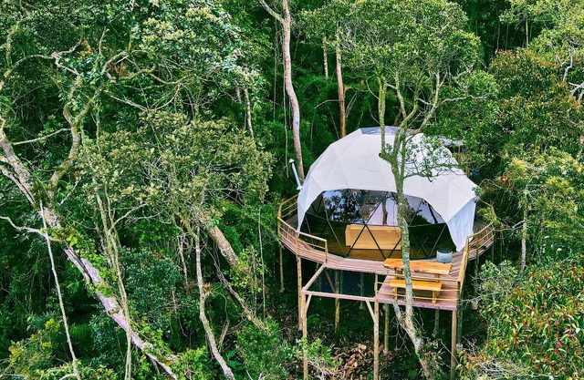 Glamping Alcyone in El Rosal with a view of the Bogotá savannah