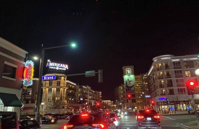 Downtown Glendale one block from Americana