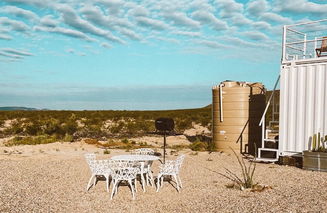 Glow House - A Modern Container with a Stargazing Deck on Top.