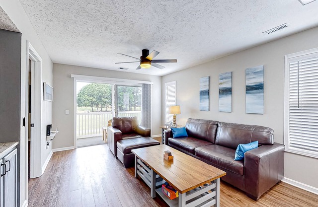 Golf course-front 2nd-floor condo with water views, pool, tennis, & on-site golf