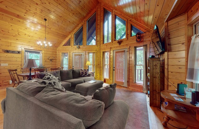 Gorgeous modern cabin with Ping-Pong, deck, grill, pool & tennis - dogs welcome