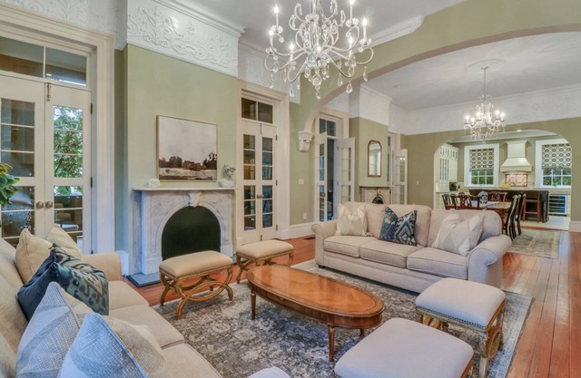 Grand 3-Story c.1871 Home with Chef's Kitchen & Parking by Lucky Savannah