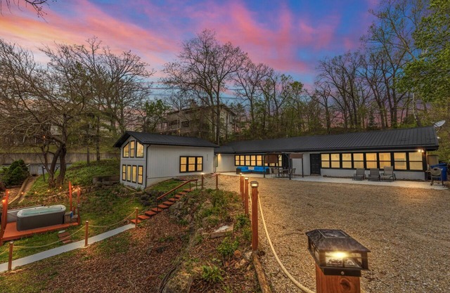 Grand Glaize Views Hot Tub Dock Firepit
