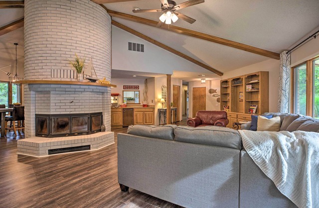 Grand Rogers Lake Home w/ Game Room & Scenic Views