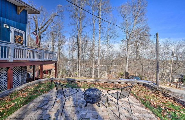 Gray Home w/ View of Boone Lake + Fire Pit!
