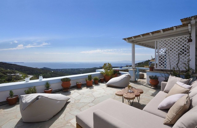 Grande Villa Tinos | Villa Pano Spiti | Vue sur la mer | Triantaros