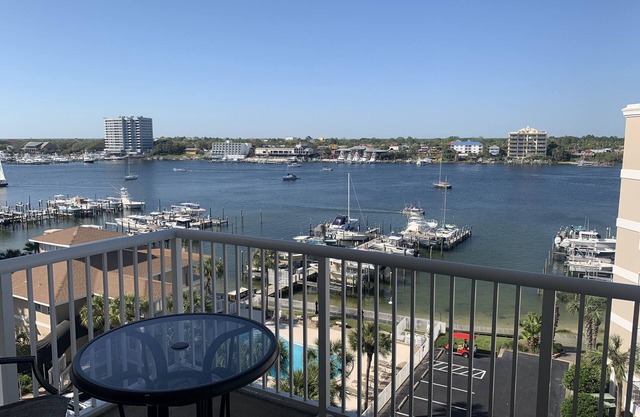 Great view of Destin Harbor from the penthouse location.