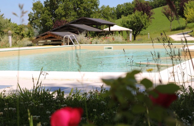 Great villa with big garden and swimmingpool on the edge of the Sibillini Mts.
