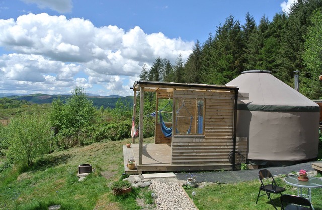 Eco-Glamping Mountain Yurt Nord du Pays de Galles - 4 personnes - Animaux acceptés et enfants