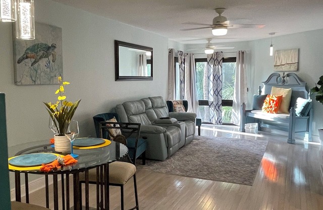 Gulf front townhome overlooking Sunset Beach.