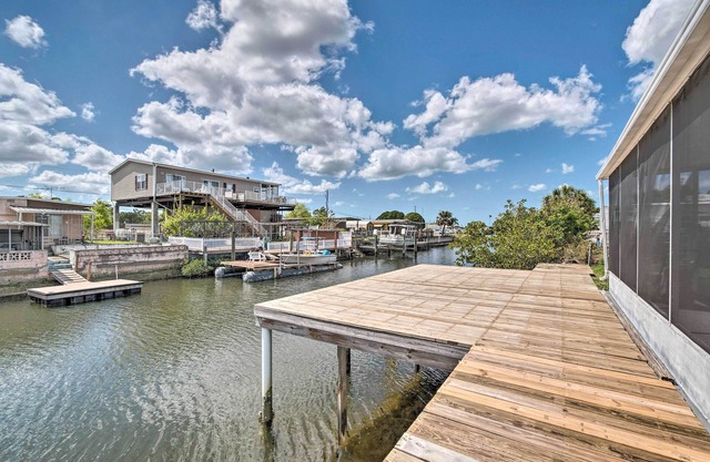 Sunny Hudson Escape w/ Gulf Views & Boat Dock