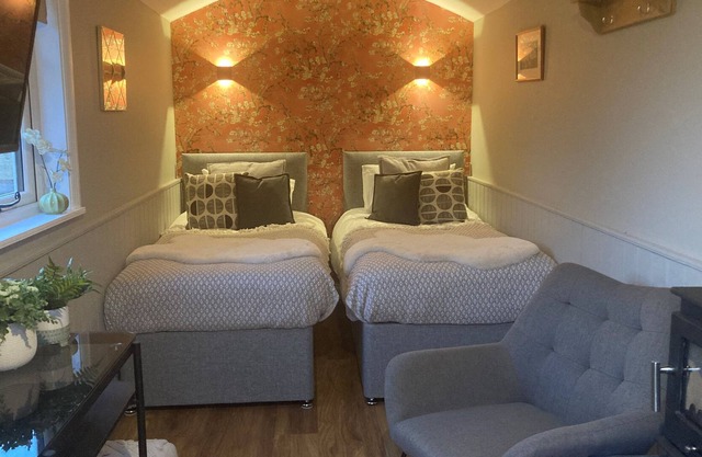Hand crafted, this shepherds hut is a wonderful place to get away from it all. Set in the foothills