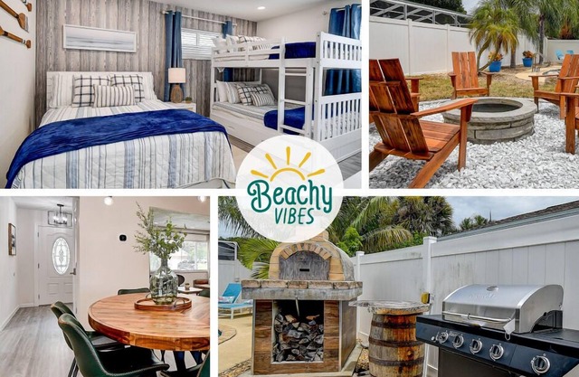 Heated Pool Home w Lanai Firepit - 6 Min 2 Beach