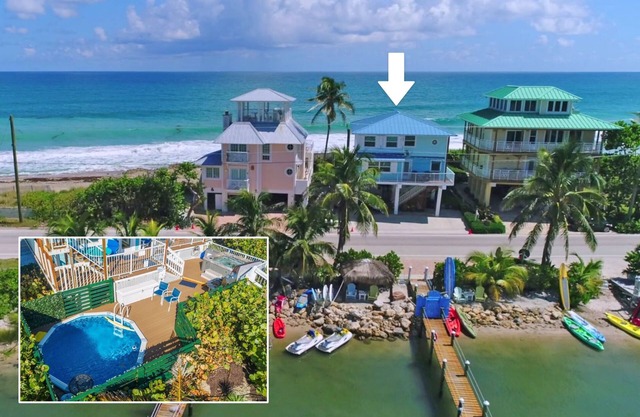 Meilleure valeur Beach-House en Floride: SUR LA PLAGE! bain à remous, quai et plus encore!