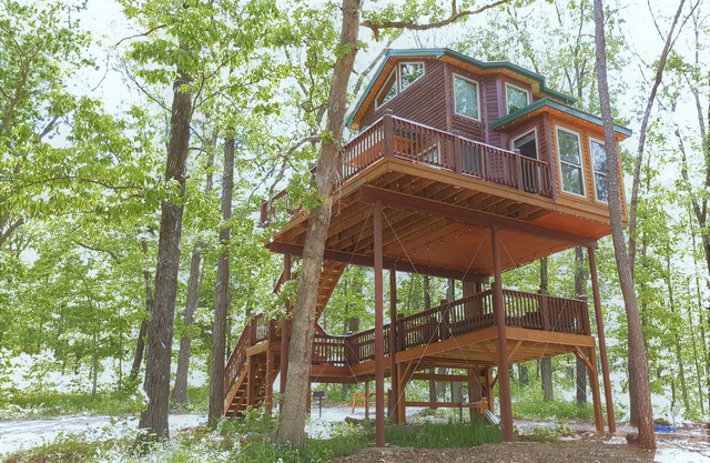 Cabane de luxe dans les arbres sur Spring Lake Ranch
