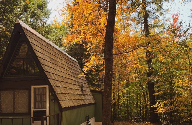 Highland Haus- Cozy 1975 Aframe Cabin- short walk to lake