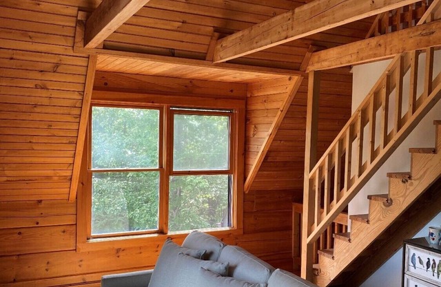 Highlands View Log Cabin with Fenced Yard