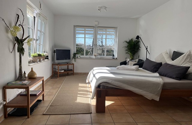 Appartement '50qm' avec terrasse privée, jardin partagé et Wi-Fi