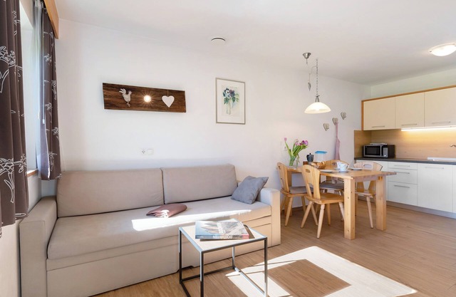 Appartement de vacances "Stiflerhof Apt Enzian" avec vue sur les montagnes, jardin partagé et Wi-Fi