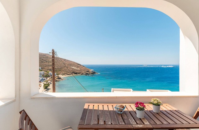 Maison de vacances 'Ammos Tinos' avec vue sur la mer, terrasse partagée et Wi-Fi